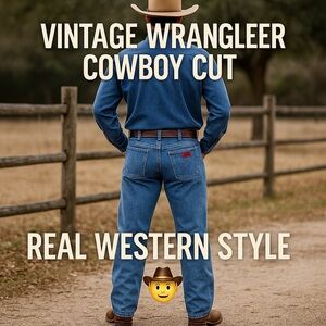 💙 Vintage Wrangler 13MWZ Cowboy Cut Original Fit Jeans Size 36x32
